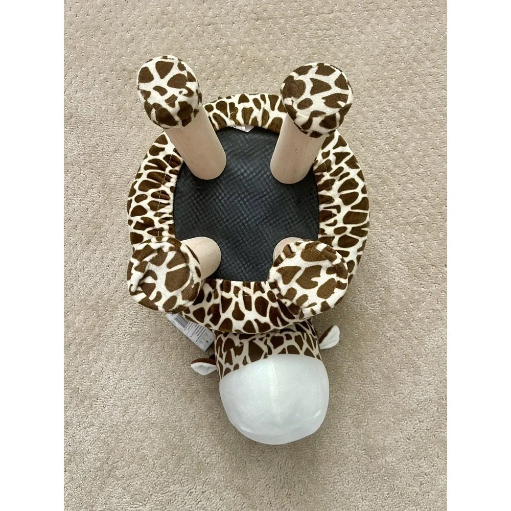 GIRAFFE 3D Padded Soft Animal Shape Brown Child Kids Seat Foot Stool (NWT)